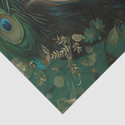 Victoriaans Era Lady Floral Hoofdtooi Decoupage Tissuepapier (Detail)