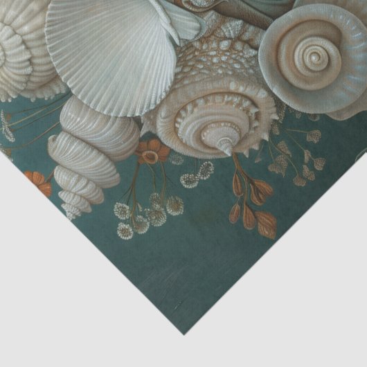 Victoriaans Era Lady Floral Sea Shells Decoupage Tissuepapier