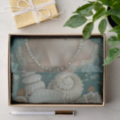 Victoriaans Era Lady Floral Sea Shells Decoupage Tissuepapier (Geschenk)