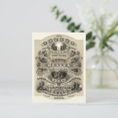  Victoriaans Era Lord's Prayer Briefkaart (Staand voorkant)