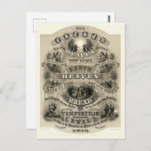  Victoriaans Era Lord's Prayer Briefkaart (Voorkant / Achterkant)