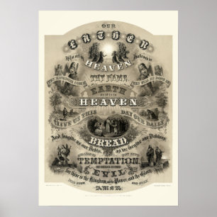  Victoriaans Era Lord's Prayer Poster