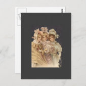 Victoriaans Era Mode Briefkaart (Voorkant / Achterkant)