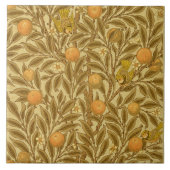 Victoriaans Era Oranje Fruit Blossoms Vogels Patro Tegeltje (Voorkant)