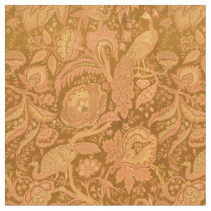  Victoriaans Era Peacocks & Floral Pattern Stof