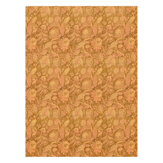  Victoriaans Era Peacocks & Floral Pattern Tafelkleed (Voorkant)