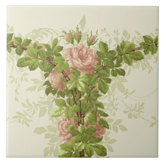 Victoriaans ERA Pink Pose Frieze Tegeltje (Voorkant)