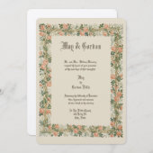 Victoriaans Era Roos Bloemengrens Bruiloft Kaart (Voorkant / Achterkant)