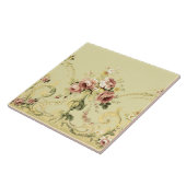 Victoriaans Era Rose Bouquet Frieze Patroon Tegeltje (Zijkant)