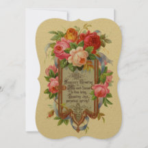  Victoriaans Era Rozen Holiday Card