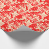 Victoriaans Era Santa Claus Toile  Red Cadeaupapier (Hoek)