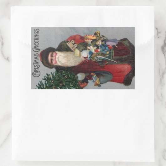 Victoriaans Era Santa Kerst sticker (Tas)