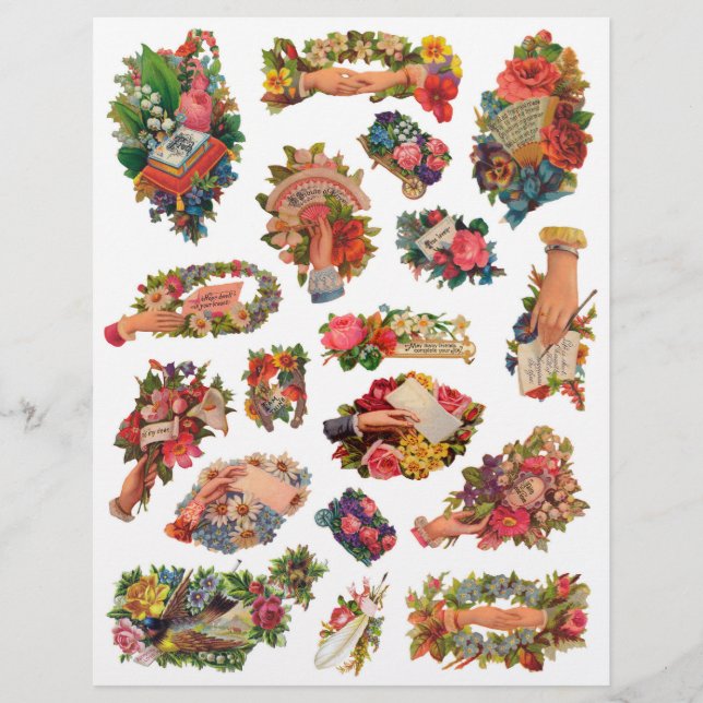  Victoriaans Era Scrapbook Hand Whimsies (Voorkant)