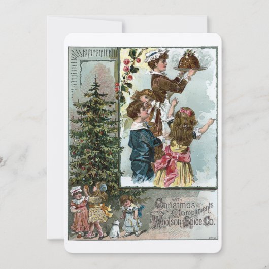 Victoriaans Era Sjabloon kerstfeestdag (Voorkant)