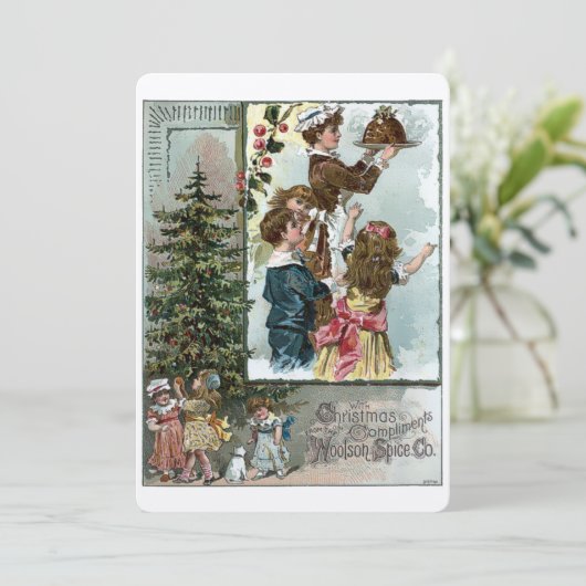 Victoriaans Era Sjabloon kerstfeestdag (Staand voorkant)