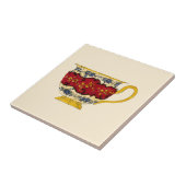  Victoriaans Era Tea Cup Design Art Tegeltje (Zijkant)