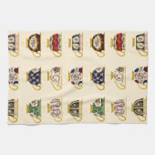 Victoriaans Era Tea Cup Design Patroon Theedoek (Horizontaal)