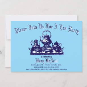 Victoriaans Era Tea Party Sjabloon Uitnodiging