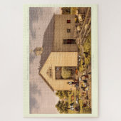 Victoriaans Era The Boerderij Yard door L. Prang & Legpuzzel (Verticaal)