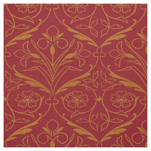  Victoriaans Era Thomas Crane Floral Pattern Stof (Swatch)