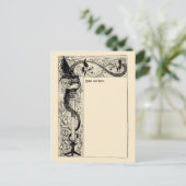  Victoriaans Era trekt de Sjabloon van de Grens va Briefkaart (Staand voorkant)