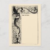  Victoriaans Era trekt de Sjabloon van de Grens va Briefkaart (Voorkant)