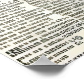 Victoriaans Era  Vrouw met Roze Bloemen Poster (Hoek)