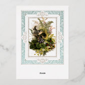  Victoriaans Era Walter Crane Border Wedding Folie Uitnodiging (Achterkant)