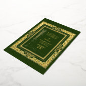  Victoriaans Era Walter Crane Border Wedding Folie Uitnodiging (Gedraaid)