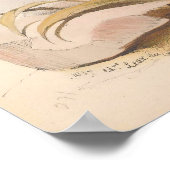 Victoriaans Era White Crane Poster (Hoek)