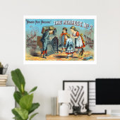 Victoriaans-erasnaaimachine Poster (Thuiskantoor)