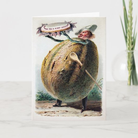 Victoriaans eten feestdagen kaart (Voorkant)