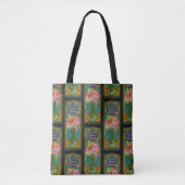 Victoriaans etiket met florale parfum tote bag (Voorkant)