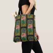Victoriaans etiket met florale parfum tote bag (Dichtbij)
