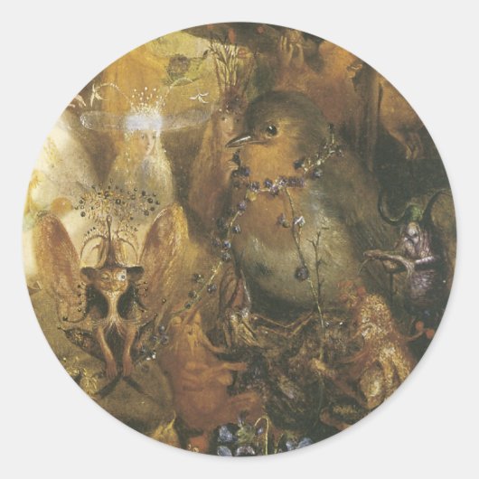 Victoriaans Faerie Sticker - Faeire Bird (Voorkant)
