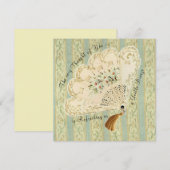 Victoriaans Fan Thinking of You Kaart (Voorkant / Achterkant)