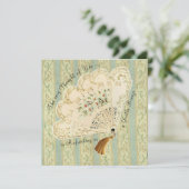 Victoriaans Fan Thinking of You Kaart (Staand voorkant)