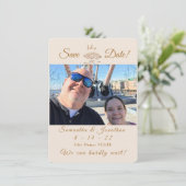 Victoriaans Fan Wedding sparen de Datum Save The Date (Staand voorkant)