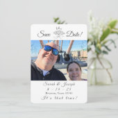 Victoriaans Fan Wedding sparen de Datum Save The Date (Staand voorkant)