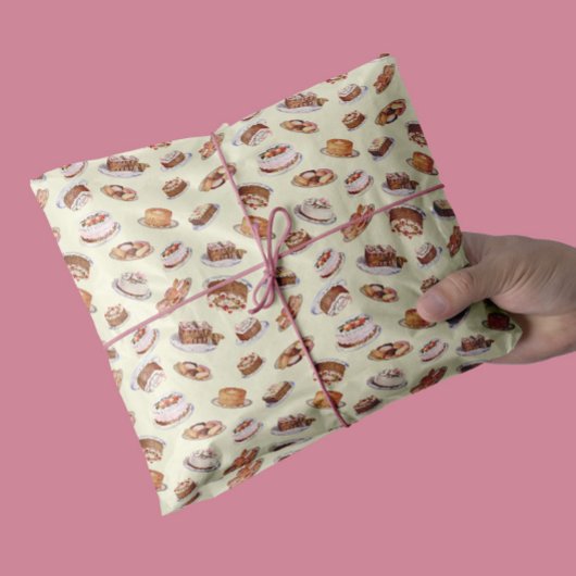 Victoriaans Fancy cakes en snoeppatroon Tissuepapier