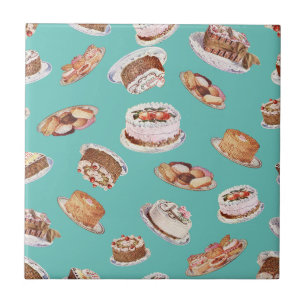  Victoriaans Fancy taarten en snoep Tegeltje