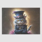 Victoriaans Fantasy Cheshire Cat - Decoupage Tissuepapier (Voorkant)