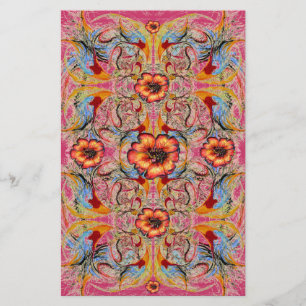 Victoriaans Fantasy Floral Scrapbook Craft Paper Briefpapier