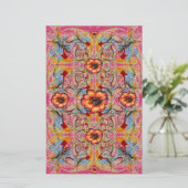 Victoriaans Fantasy Floral Scrapbook Craft Paper Briefpapier (Staand voorkant)