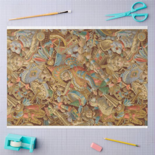 Victoriaans Fantasy Speelgoed Collage Tissuepapier (Craft)