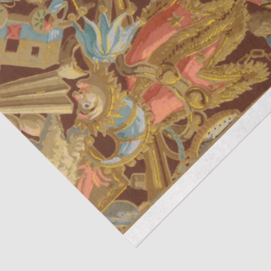 Victoriaans Fantasy Speelgoed Collage Tissuepapier (Detail)