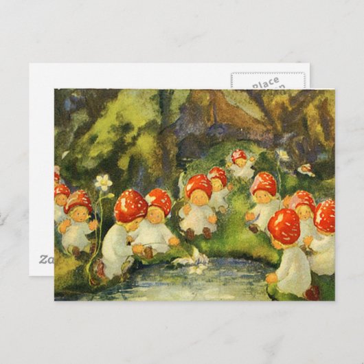  Victoriaans feeën Briefkaart (Voorkant / Achterkant)