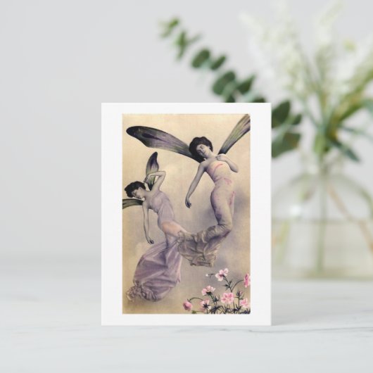 Victoriaans feeën briefkaart (Staand voorkant)
