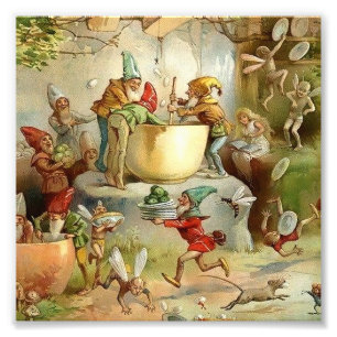 "Victoriaans feeën" door E S Hardy Foto Afdruk