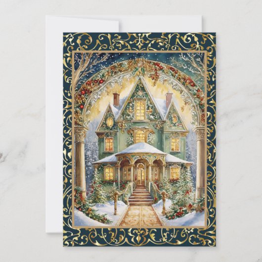  Victoriaans Feest Kaart (Voorkant)